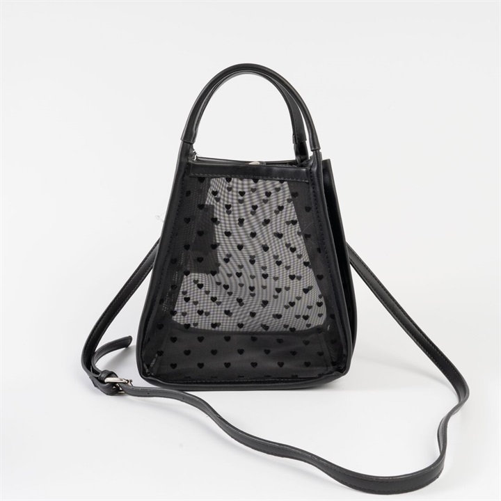 【MID GIRL APPLIY】ハートドット メッシュショルダーバッグ