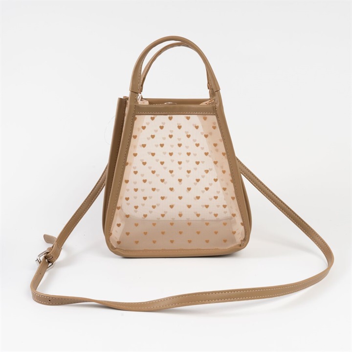 【MID GIRL APPLIY】ハートドット メッシュショルダーバッグ