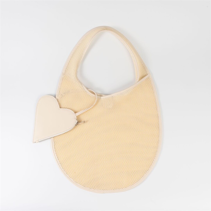 【MID GIRL APPLIY】ハートポーチ付き メッシュショルダーバッグ
