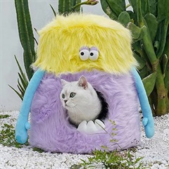 【ZEZE】モンスターペット用ベット バイカラーもじゃ(バイカラーもじゃ)