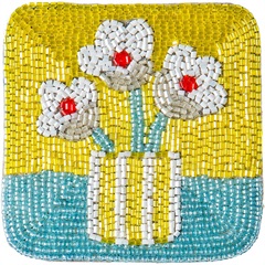 【ANDPACKABLE(R)】ビーズコースター フィオーレ(YE)