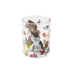 【Nathalie Lete】耐熱ミドルグラス 約340ml Heat resistant Middle glass(Cats)