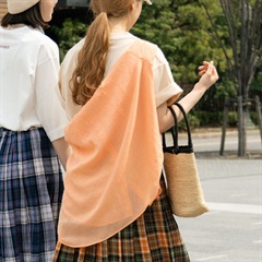 【hunch】シアーベーシックオーバーシャツ(34ORANGE)