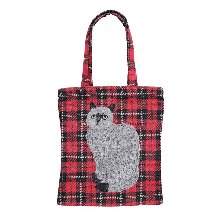 【松尾ミユキ】Rectangle tote bag check back