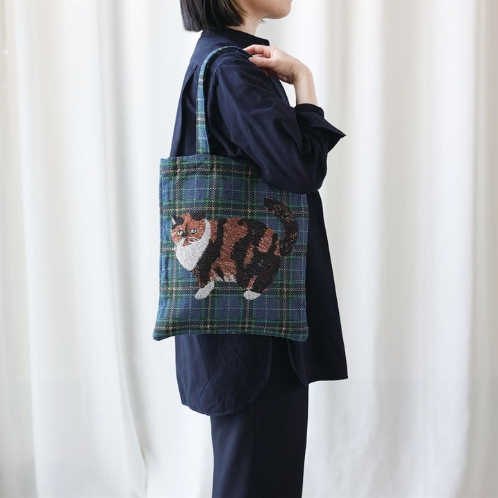 【松尾ミユキ】Rectangle tote bag check back