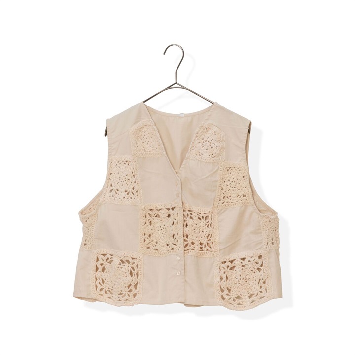 【Lupilien】Denim×Lace 5.5ozデニムレースベスト