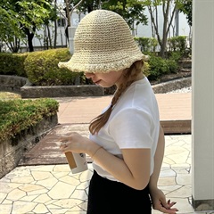 ペーパー編みハット