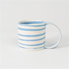 【賀来瞳】mug マグカップ 練り込み 約Φ7.7～7.9×H7.0～7.8cm(Light Blue×White)