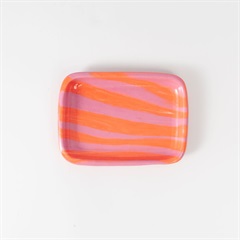 賀来瞳】rectangle plate 四角皿 練り込み 約W15.5～16×D11.5cm｜てん