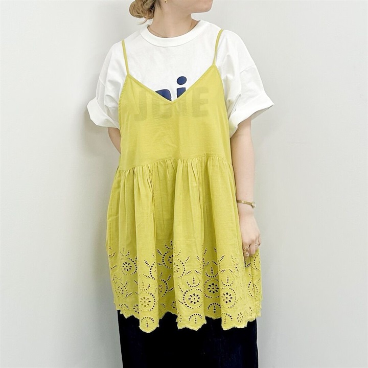 【POU DOU DOU】スカラップシフリー刺繍ビスチェ