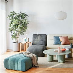 【ENEN】Cloud Sofa Ottoman(張地色：ターコイズ)