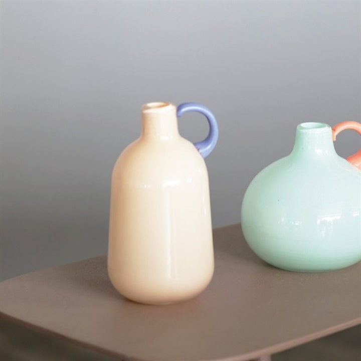 カラーガラスフラワーベース TIANA BEIGE
