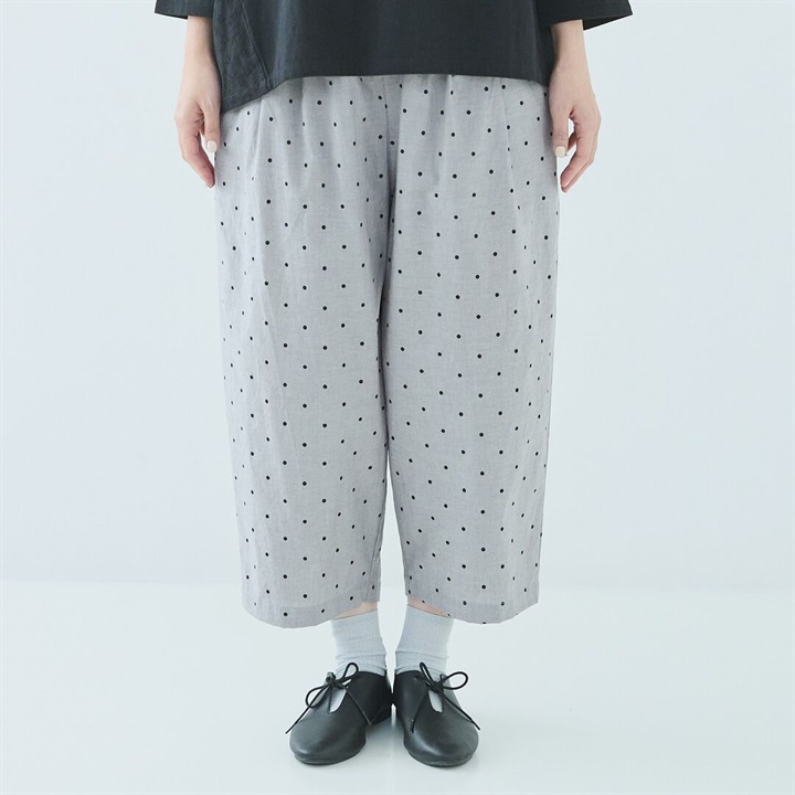 【Cloudnine】先染めコットン8分丈バルーンパンツ