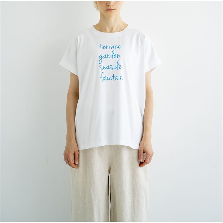 【ista-ire】ロゴプリント半袖Tシャツ