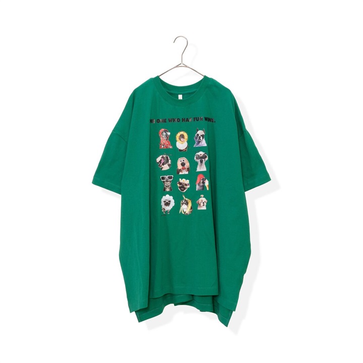 【Lupilien】ゆかいなワンコ7分袖Tシャツ
