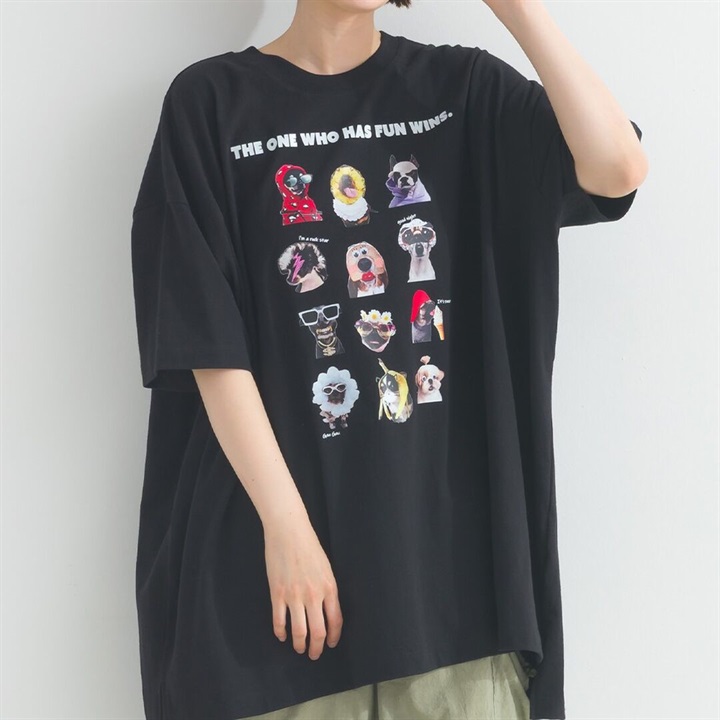 【Lupilien】ゆかいなワンコ7分袖Tシャツ