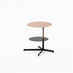 【ENEN】KUUM Steel Side Table ベースカラー：ブラック(トップカラー：ベージュ)