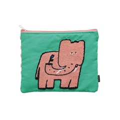 【OLYA】Fluffy Flat Pouch 71001(Elephant)