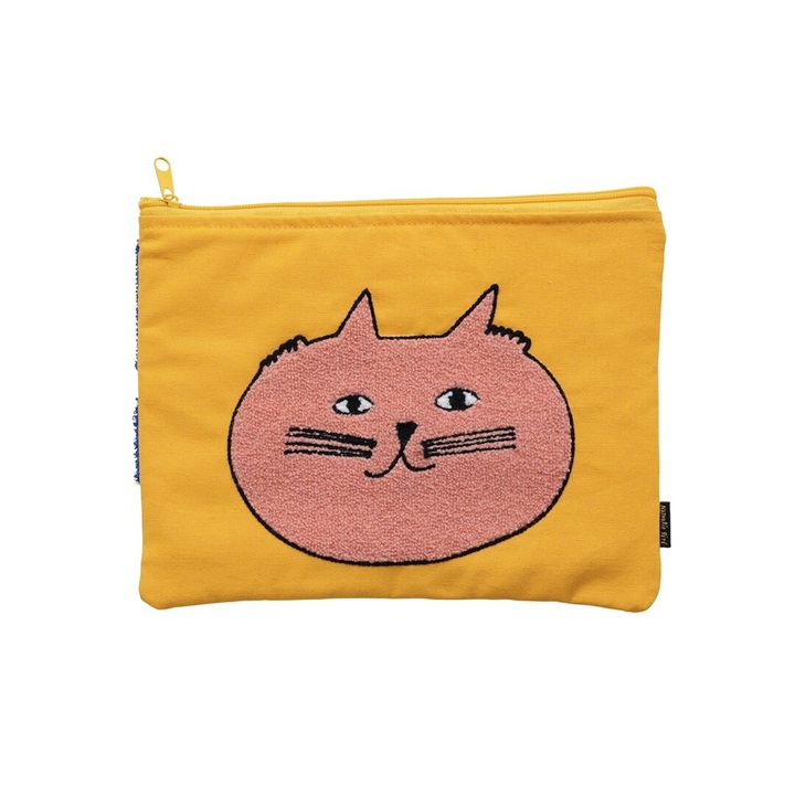 【OLYA】Fluffy Flat Pouch 71001(Cat)