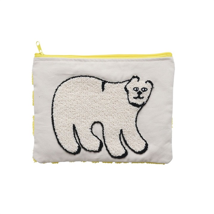 【OLYA】Fluffy Flat Pouch 71001(Polar bear)