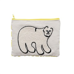 【OLYA】Fluffy Flat Pouch 71001(Polar bear)