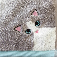 Uchinoko mate 毛並みロングフェイスタオル(ハチワレ)