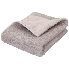 Reversible color フェイスタオル(グレージュ／ピンク)