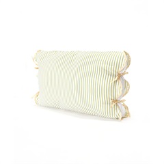 【Casselini HOME】配色リボン枕カバー(アイボリー)