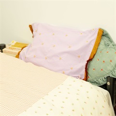 【Casselini HOME】フリンジ枕カバー(パープル)