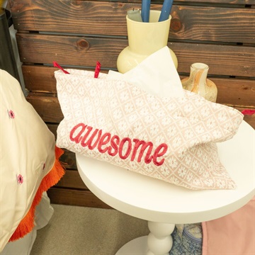 【Casselini HOME】フラワー刺繍ティッシュケース