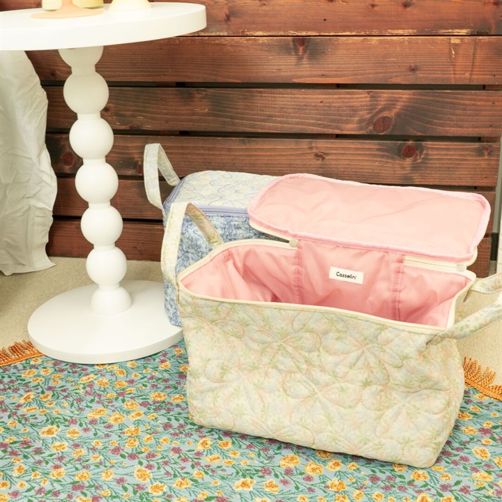 【Casselini HOME】ジャガード収納バッグS