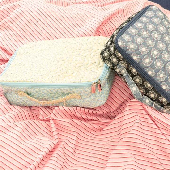 【Casselini HOME】ジャガード収納バッグSS