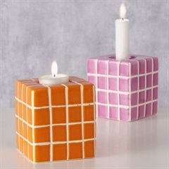 【BOLTZE】Cube キャンドルホルダー(オレンジ)