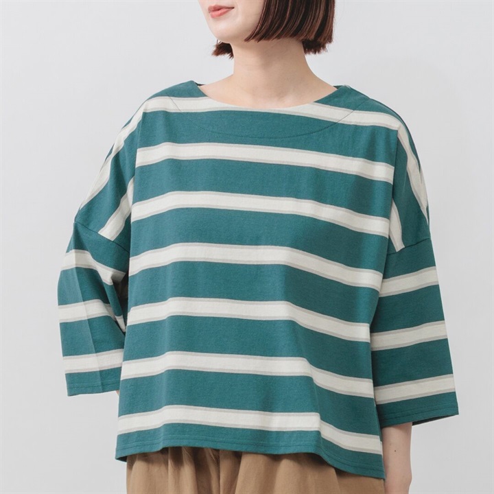 【M.M.O】バスクアソート7分袖ボーダーTシャツ