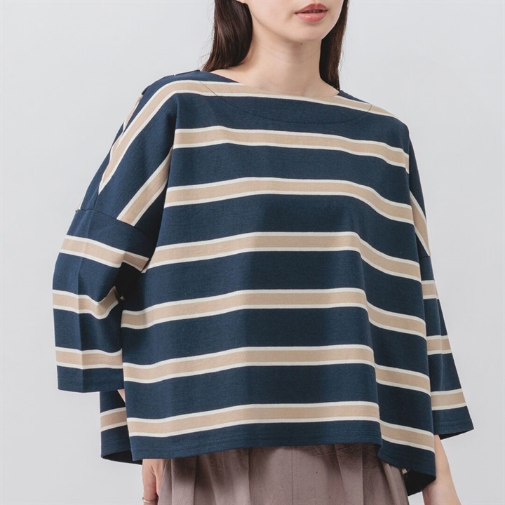 【M.M.O】バスクアソート7分袖ボーダーTシャツ