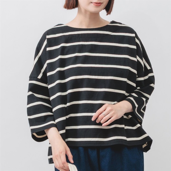 【M.M.O】バスクアソート7分袖ボーダーTシャツ