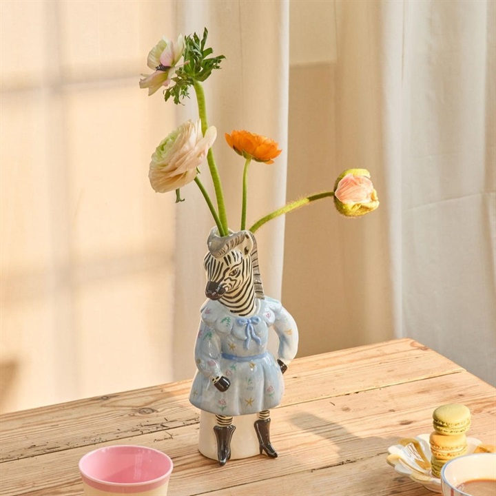 【rice】Nathalie Lete Ceramic Vase Zebra