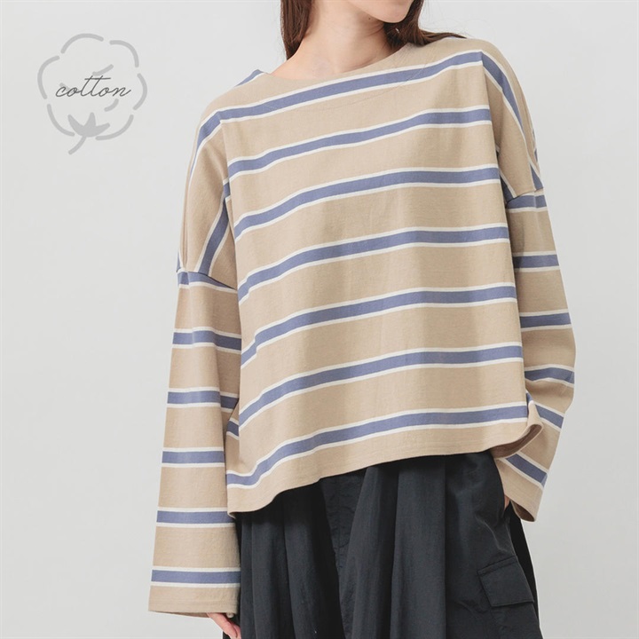 【M.M.O】バスクアソートボーダー長袖Tシャツ