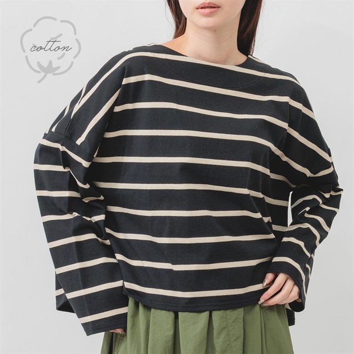 【M.M.O】バスクアソートボーダー長袖Tシャツ