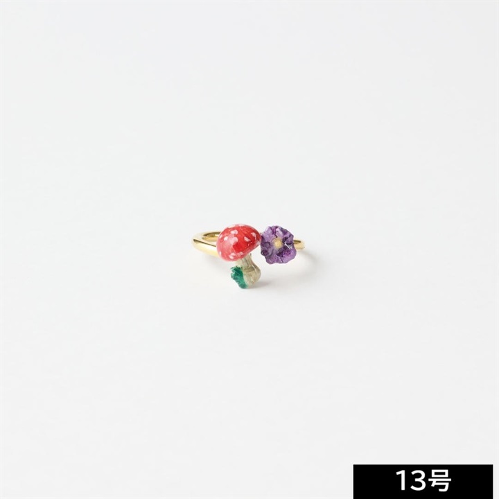 【Nathalie Lete】Two motifs ring Mushroom リング 指輪