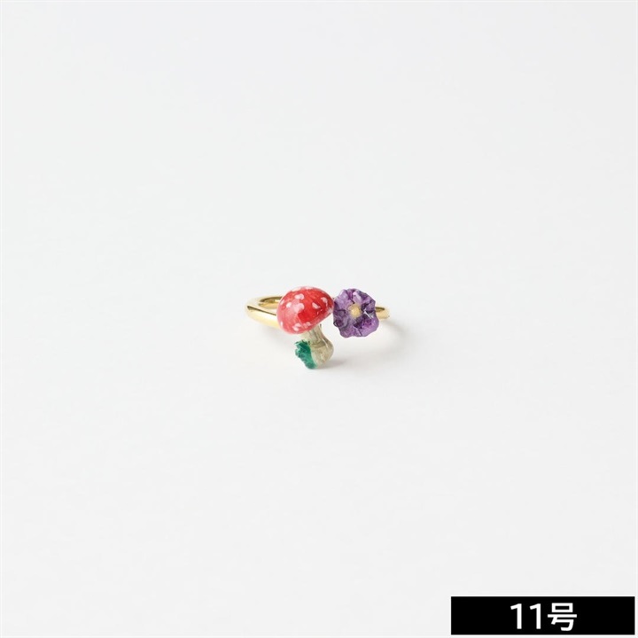 【Nathalie Lete】Two motifs ring Mushroom リング 指輪