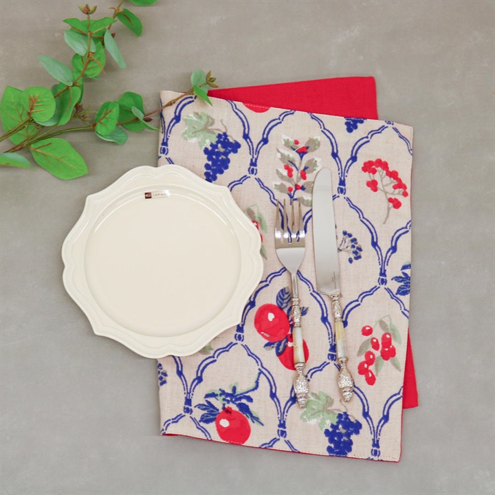 専用出品　ランチョンマット2枚　ティッシュケース(モチーフ)1ヶ ミックスノワ ランチョンマット 麻混｜てんとてん｜インテリア雑貨