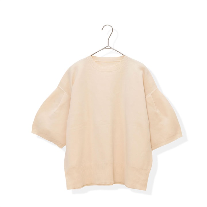 【hunch】スポンデッシュ 7分袖ニットプルオーバー
