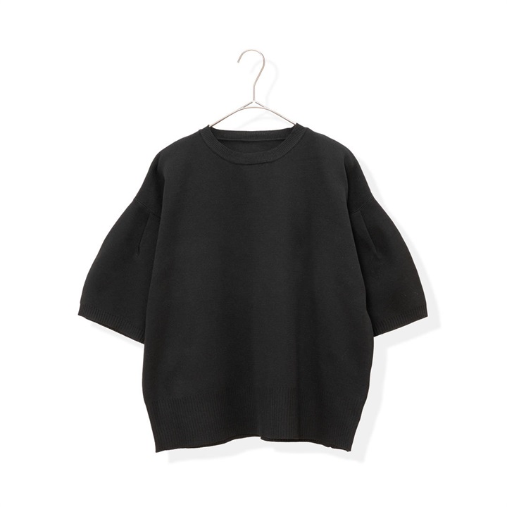 【hunch】スポンデッシュ 7分袖ニットプルオーバー