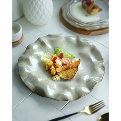 タヒチプレート 24cm インドネシア製(ベージュ)