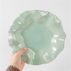 タヒチプレート 24cm インドネシア製(ライトブルー)