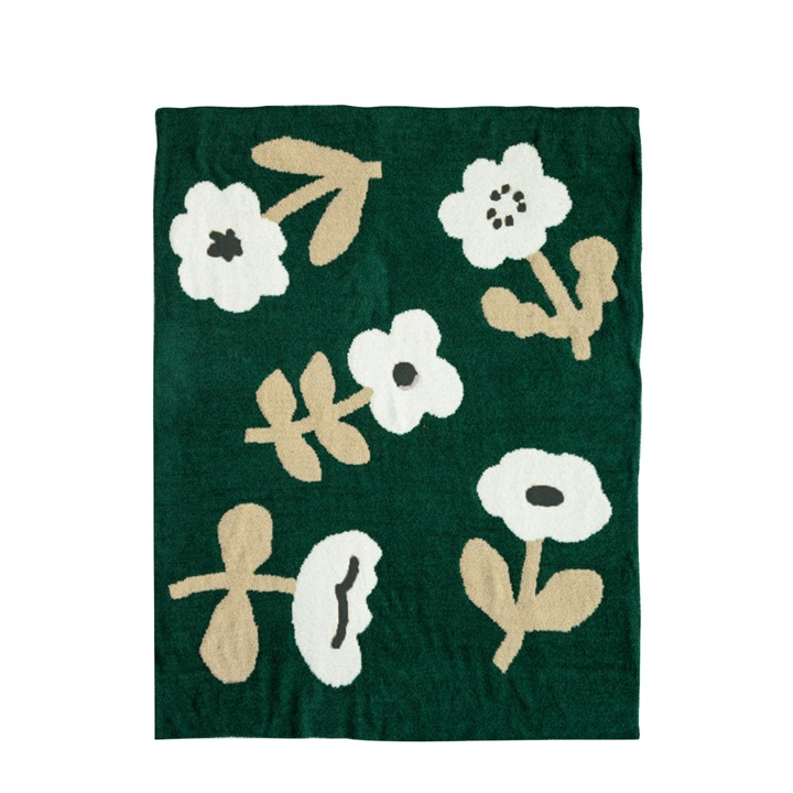 Irodori Flower イロドリフラワー フェザーニットブランケット M