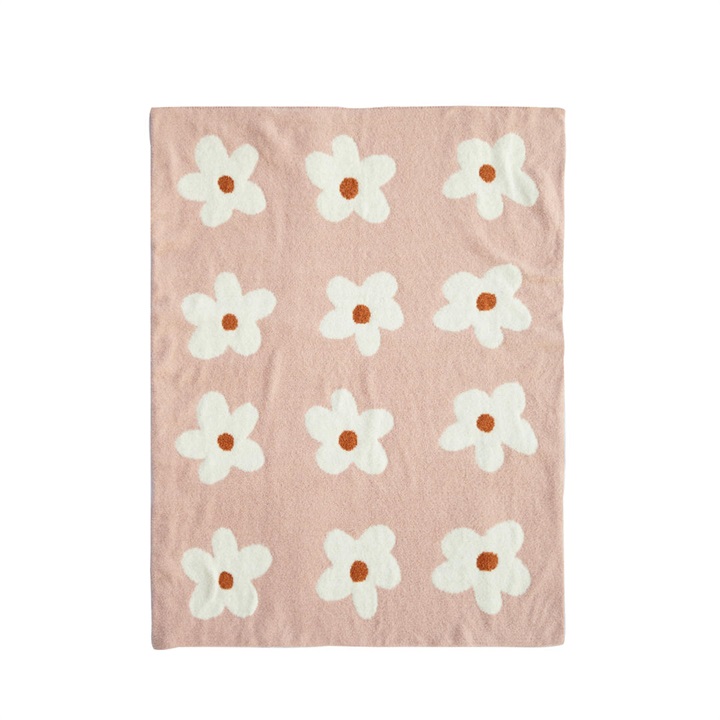 Irodori Flower イロドリフラワー フェザーニットブランケット L