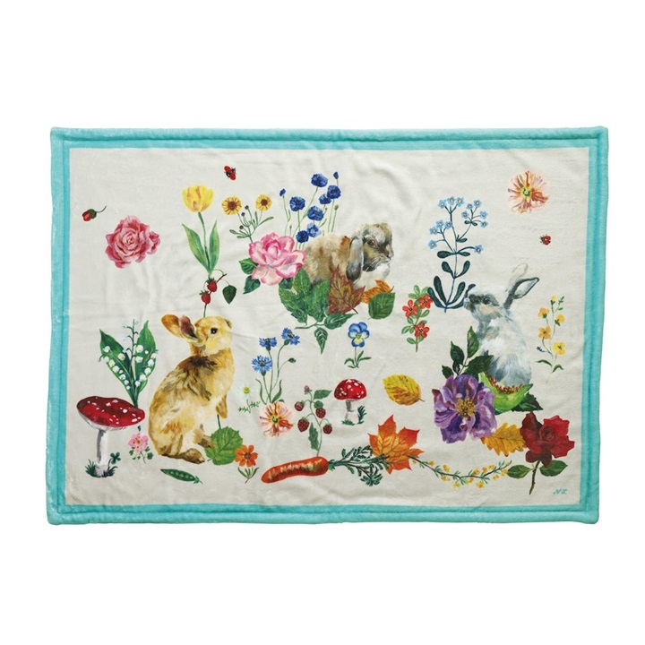 【Nathalie Lete】Double layer Blanket ダブルレイヤーブランケット 両面デザイン