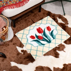 【Casselini HOME】フラワールームラグ